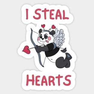 Cute Cupid Panda Valentine's Day Sticker